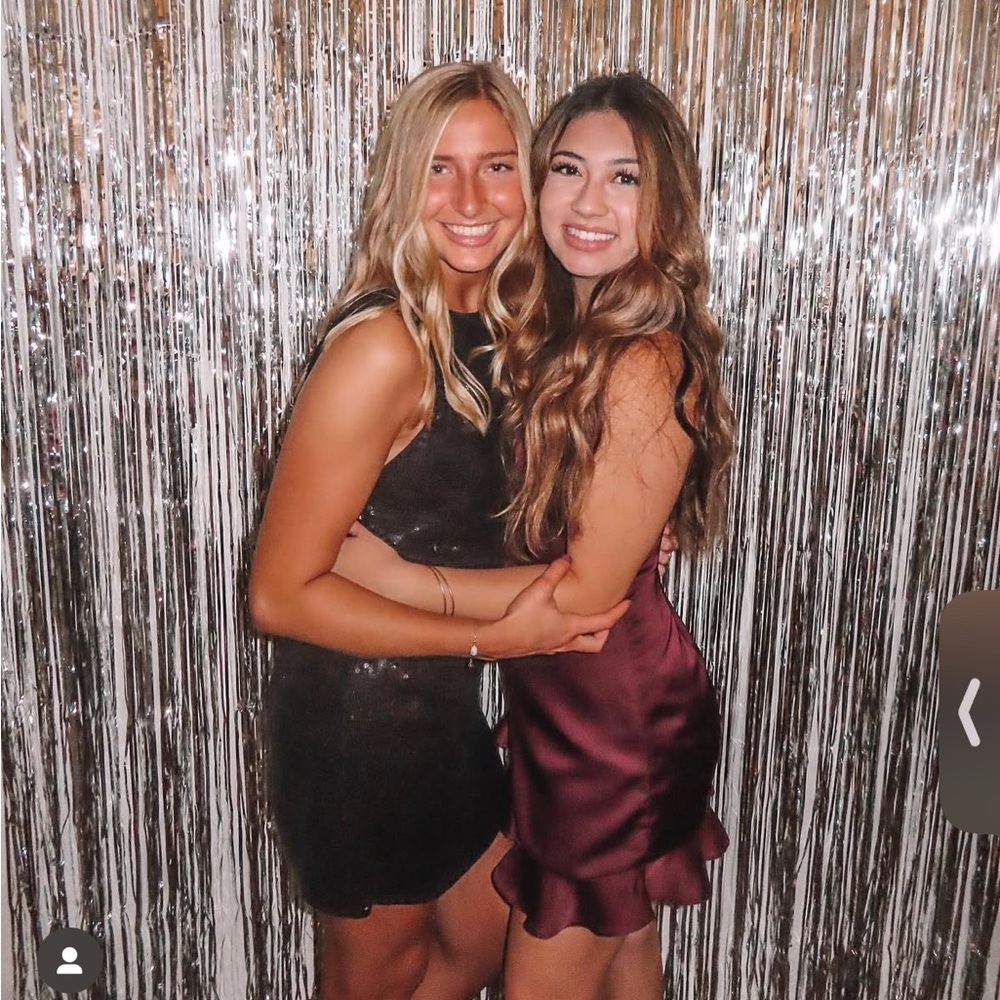 Lelis Collection Maroon Satin Mini Dress